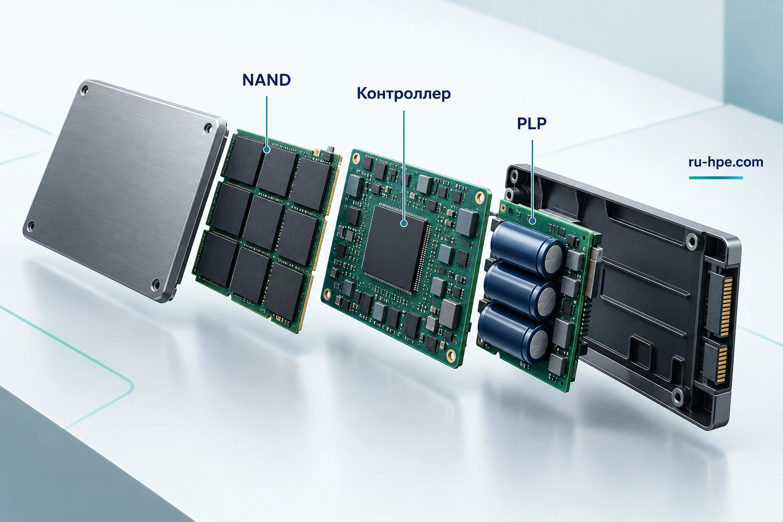 Флеш-память, контроллер и защита питания корпоративного SSD