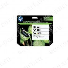 Картридж HP №56&№57 Combo-pack DJ(450CBi/5x50/5652/9650) PhSm(7x50/7x60) PSC(1x10/1215/1315/1350/2x10/2175) OJ(x110) 2x56 (2x19ml) 1x57 (1x17ml) Black&Colour(CC631FN)