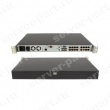 KVM Переключатель HP Server IP Console Switch With Virtual Media 2x1x16 16хPC USB/PS2 16xLAN 4xUSB 19" 1U(410530-001)