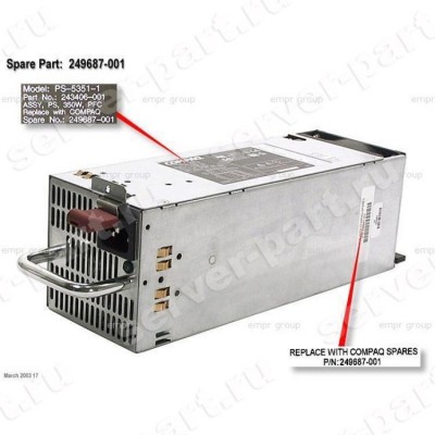 Резервный Блок Питания HP 350Wt (Lite On) для серверов ML350G2(PS-5351-1) (ХПЕ) Резервный Блок Питания HP 350Wt (Lite On) для серверов ML350G2(PS-5351-1) (ХПЕ)