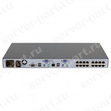 KVM Переключатель HP Server IP Console Switch Analog 0x2x16 16хPC USB/PS2 16xLAN 19" 1U(396631-001)