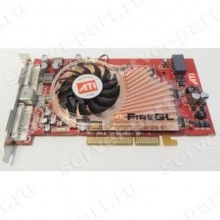 Видеокарта HP (ATI) FireGL ATI FireGL X800XT VPU 256Mb 256Bit GDDR3 DualDVI 3-pin miniDin Glasses AGP8x For Workstation c8000(377846-002)