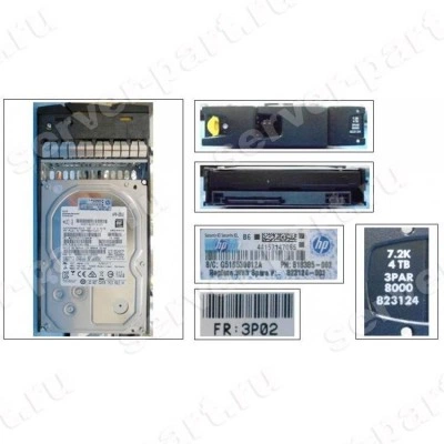Жесткий Диск HP (HGST) Ultrastar 7K6000 4Tb U1200 7200 128Mb 12G AF 512e 520bps Secure Erase SAS 3,5" For 3PAR StoreServ 20000 8000(867803-002)