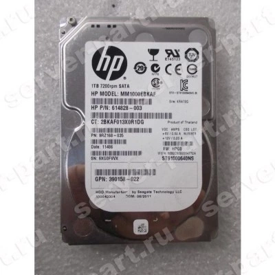 614828-003 HP 1-TB 3G 7.2K 2.5 SATA  625609-B21