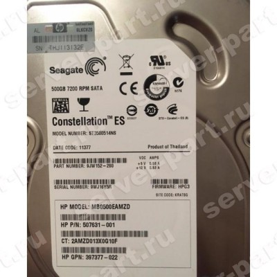 Жесткий Диск HP (Seagate) Constellation ES ST3500514NS 500Gb (U300/7200/32Mb) SATAII For Gen5 Gen5p Gen6 Gen7(MB0500EAMZD) (ХПЕ) Жесткий Диск HP (Seagate) Constellation ES ST3500514NS 500Gb (U300/7200/32Mb) SATAII For Gen5 Gen5p Gen6 Gen7(MB0500EAMZD) (ХПЕ)