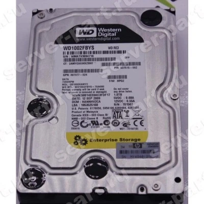 Жесткий Диск HP (Western Digital) RE3 WD1002FBYS-70A6B0 1Tb (U300/7200/32Mb) NCQ SATAII For Gen5 Gen5p Gen6 Gen7(GB1000EAMYC) Жесткий Диск HP (Western Digital) RE3 WD1002FBYS-70A6B0 1Tb (U300/7200/32Mb) NCQ SATAII For Gen5 Gen5p Gen6 Gen7(GB1000EAMYC)