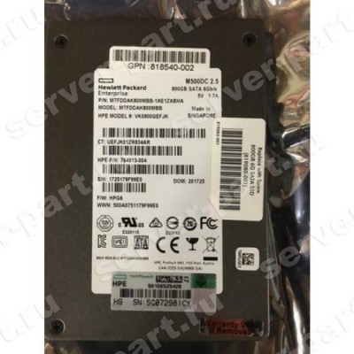 Твердотелый Накопитель SSD HP (Intel) SSD DC S3510 Series SSDSC2BB800G601 800Gb TRIM MLC 6G SATAIII 2,5" 7mm For Gen7 Gen8 Gen9 Gen10(VK0800GEFJK) (ХПЕ) Твердотелый Накопитель SSD HP (Intel) SSD DC S3510 Series SSDSC2BB800G601 800Gb TRIM MLC 6G SATAIII 2,5" 7mm For Gen7 Gen8 Gen9 Gen10(VK0800GEFJK) (ХПЕ)