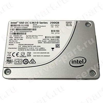 Твердотелый Накопитель SSD HP (Intel) SSD DC S3610 Series SSDSC2BX200G4P 200Gb TRIM MLC AES 6G SATAIII 2,5" 7mm For Gen7 Gen8 Gen9 Gen10(LK0200GEYMR) (ХПЕ) Твердотелый Накопитель SSD HP (Intel) SSD DC S3610 Series SSDSC2BX200G4P 200Gb TRIM MLC AES 6G SATAIII 2,5" 7mm For Gen7 Gen8 Gen9 Gen10(LK0200GEYMR) (ХПЕ)