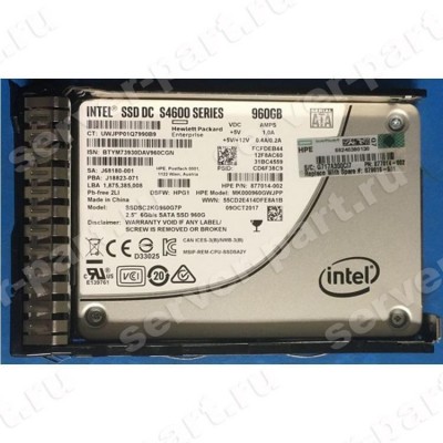 Твердотелый Накопитель SSD HP (Intel) SSD DC S4600 Series SSDSC2KG960G7P 960Gb 500Мб/сек 6G TRIM AES TLC 3D NAND SATAIII 2,5" 7mm For Gen7 Gen8 Gen9 Gen10(MK000960GWJPP) (ХПЕ) Твердотелый Накопитель SSD HP (Intel) SSD DC S4600 Series SSDSC2KG960G7P 960Gb 500Мб/сек 6G TRIM AES TLC 3D NAND SATAIII 2,5" 7mm For Gen7 Gen8 Gen9 Gen10(MK000960GWJPP) (ХПЕ)